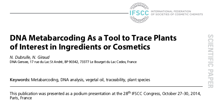 Traçabilité de plantes 