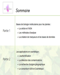 Sommaire cours ISIPCA